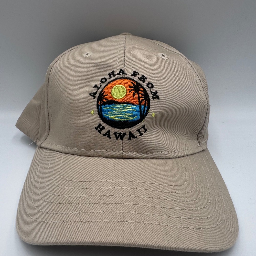 Surfware Hawaiian Classics Aloha From Hawaii Tan Baseball Cap Hat Adjustable